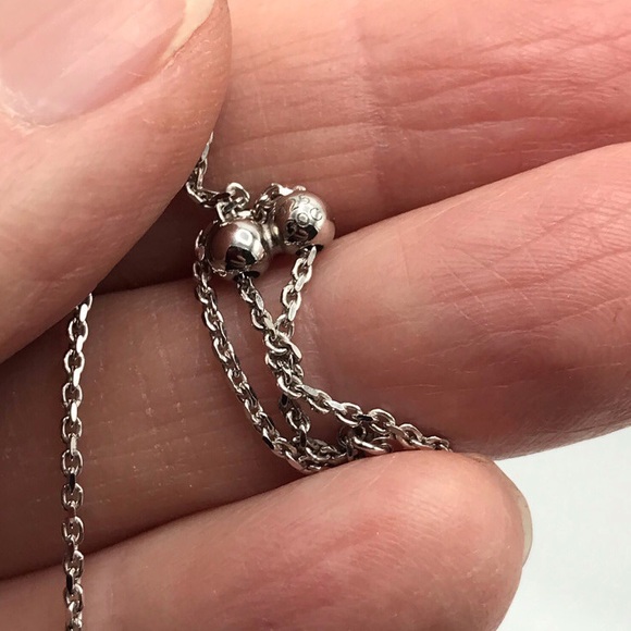 Sterling Silver 925 CZ Infinity Bolo Adjustable Bracelet GOC 925 - Picture 7 of 7